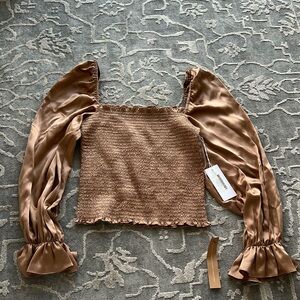 NWT Reformation Chamomile top size M